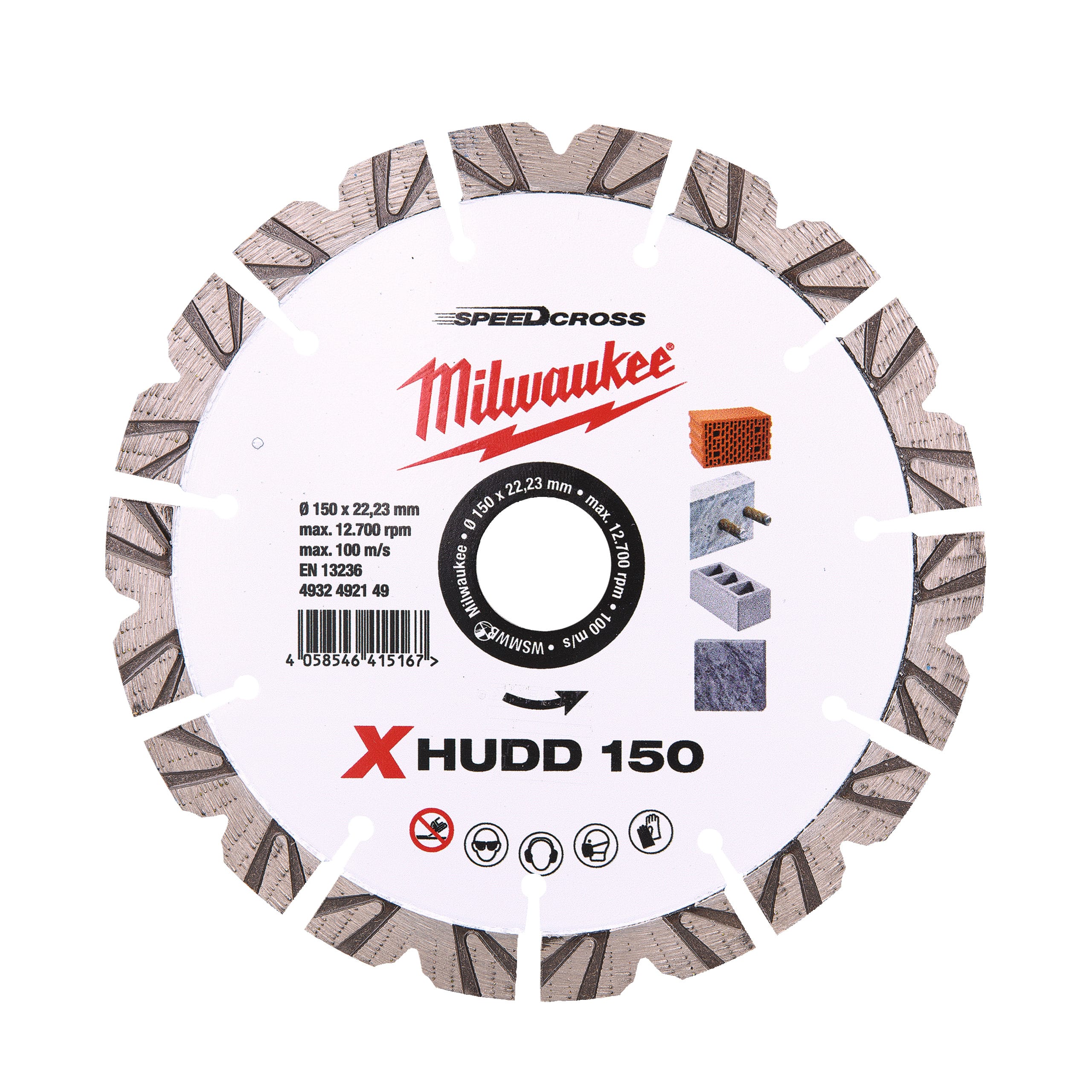 MILWAUKEE - DISCO DIAM SPEEDCROSS XHUDD 150MM 4932492149