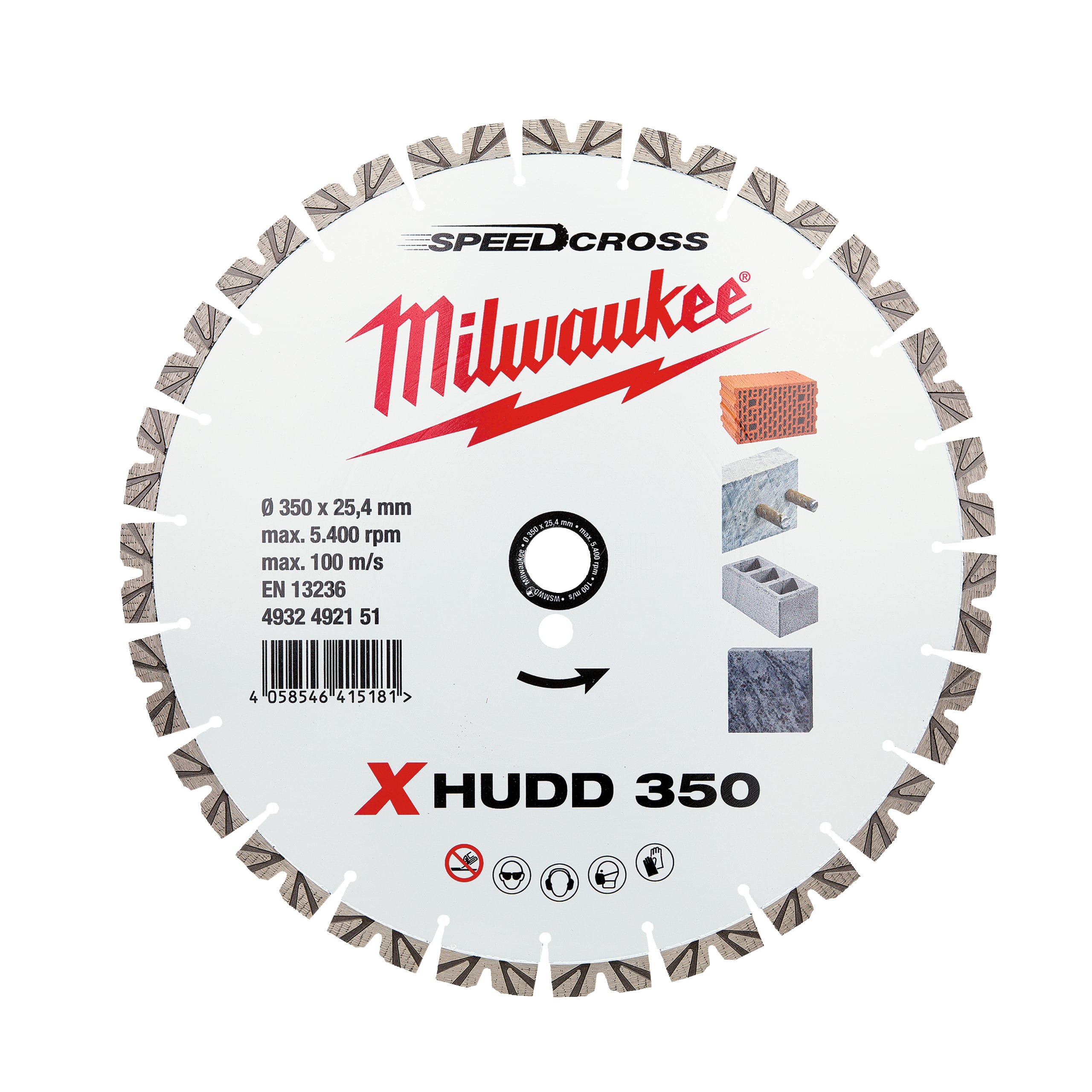 MILWAUKEE - DISCO DIAM SPEEDCROSS XHUDD 350MM