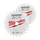 MILWAUKEE - SET LAME SEGA CIRCOLARE 2PZ 165 40 DENTI