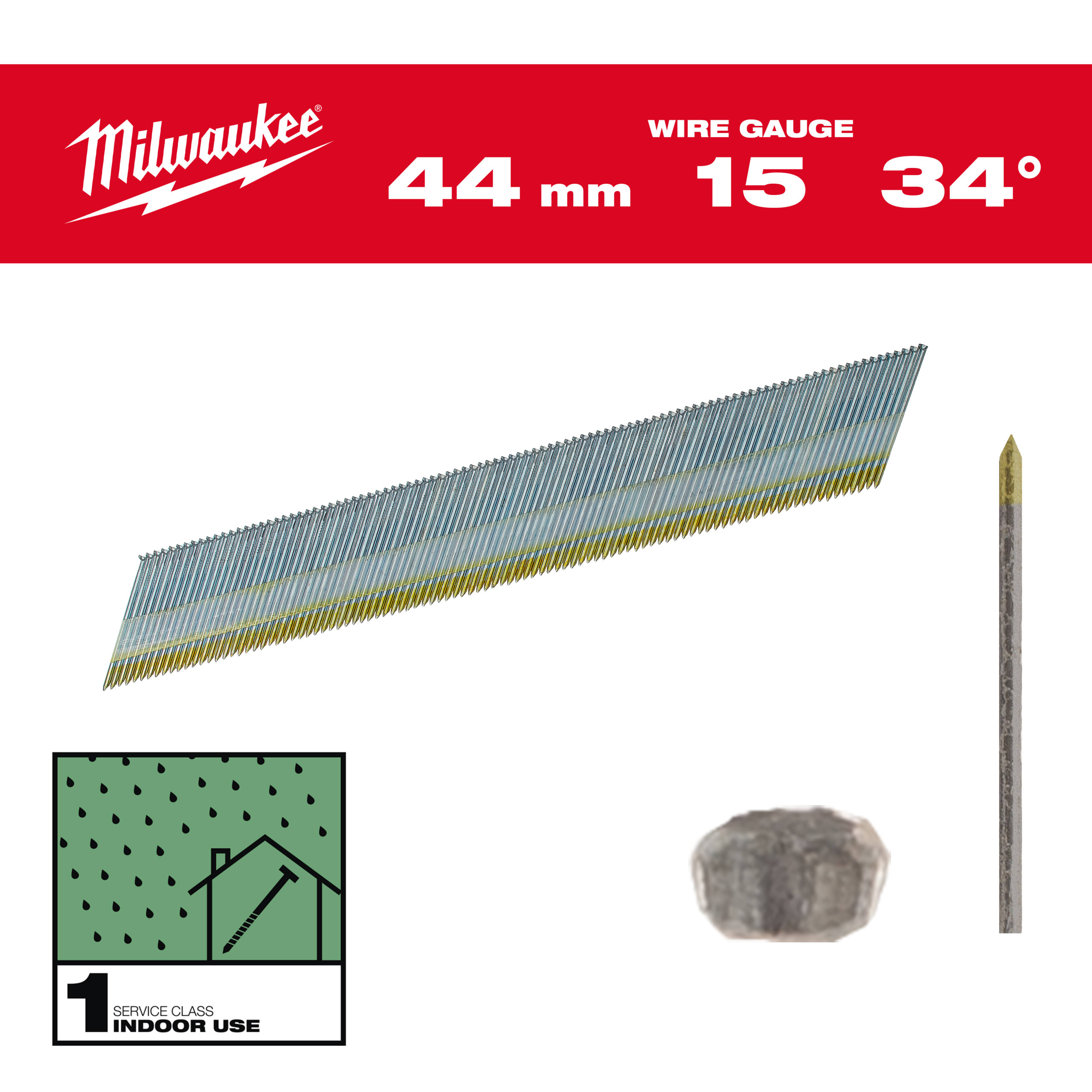 MILWAUKEE - GROPPINO 15G3444MMGSC1 2500 PZ