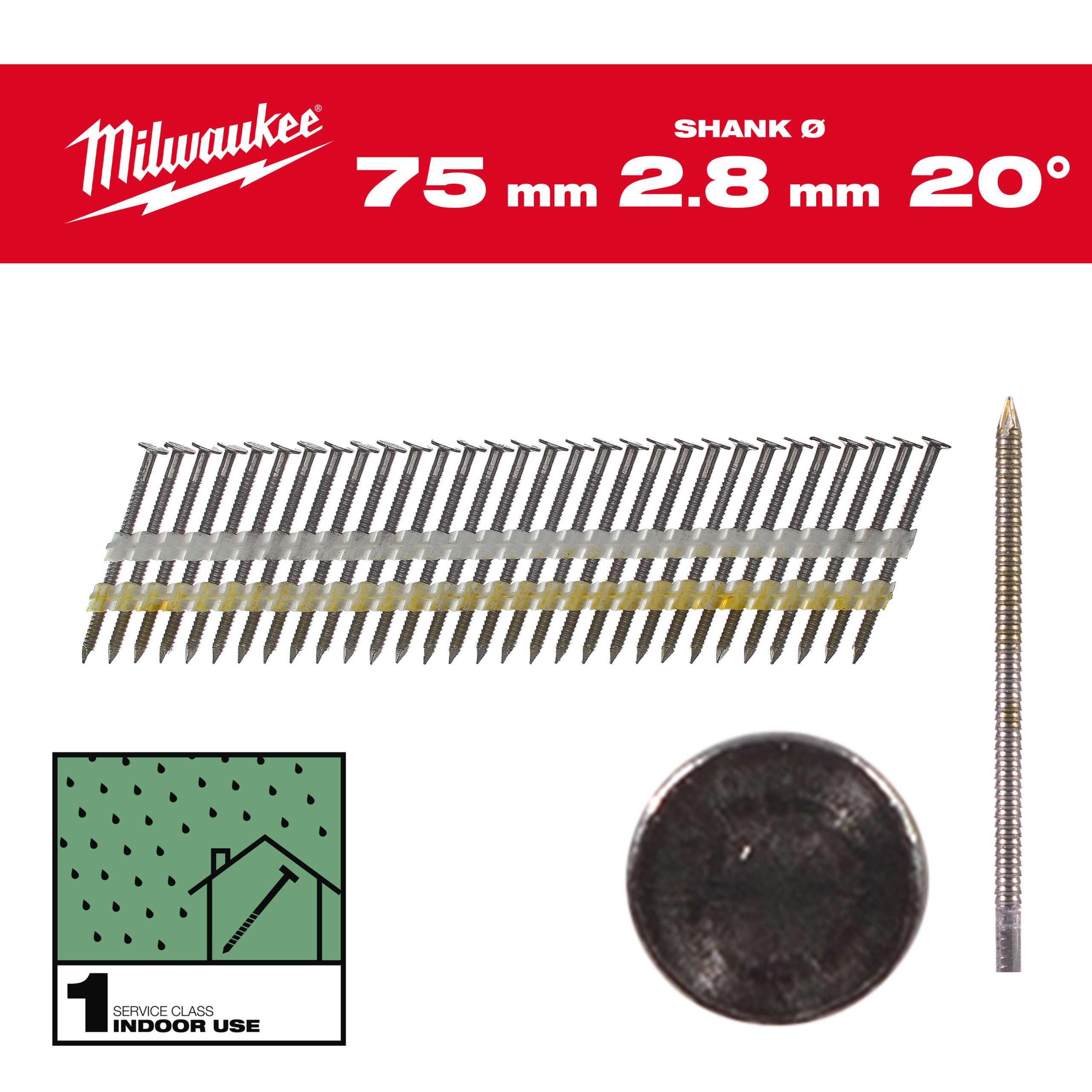 MILWAUKEE - CH. T.R.20 7,4X2,8/75MM/RS/B/SC1 2000PZ