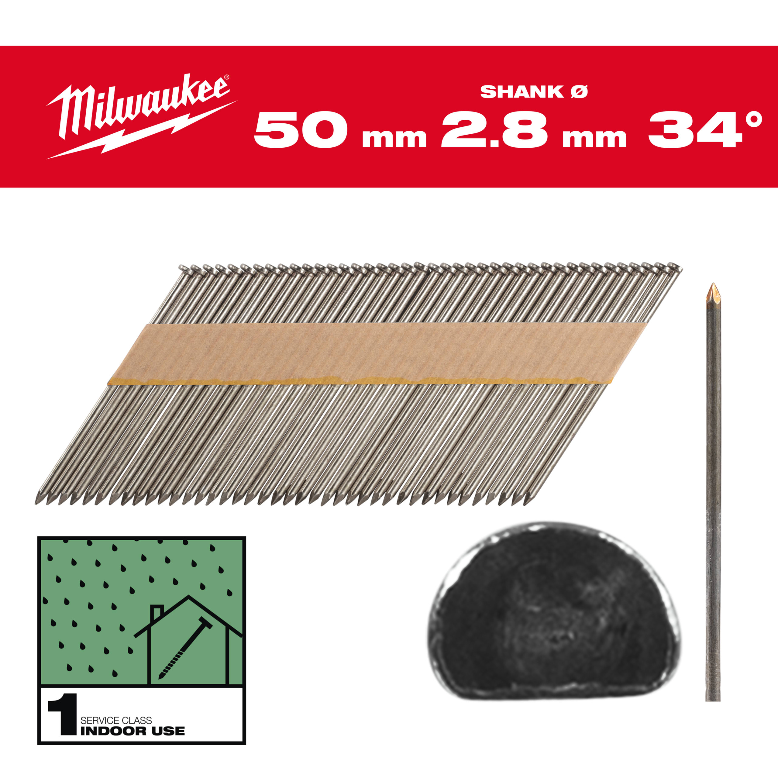 MILWAUKEE - CHIODI D 3450MMSSBSC1 2200 PZ