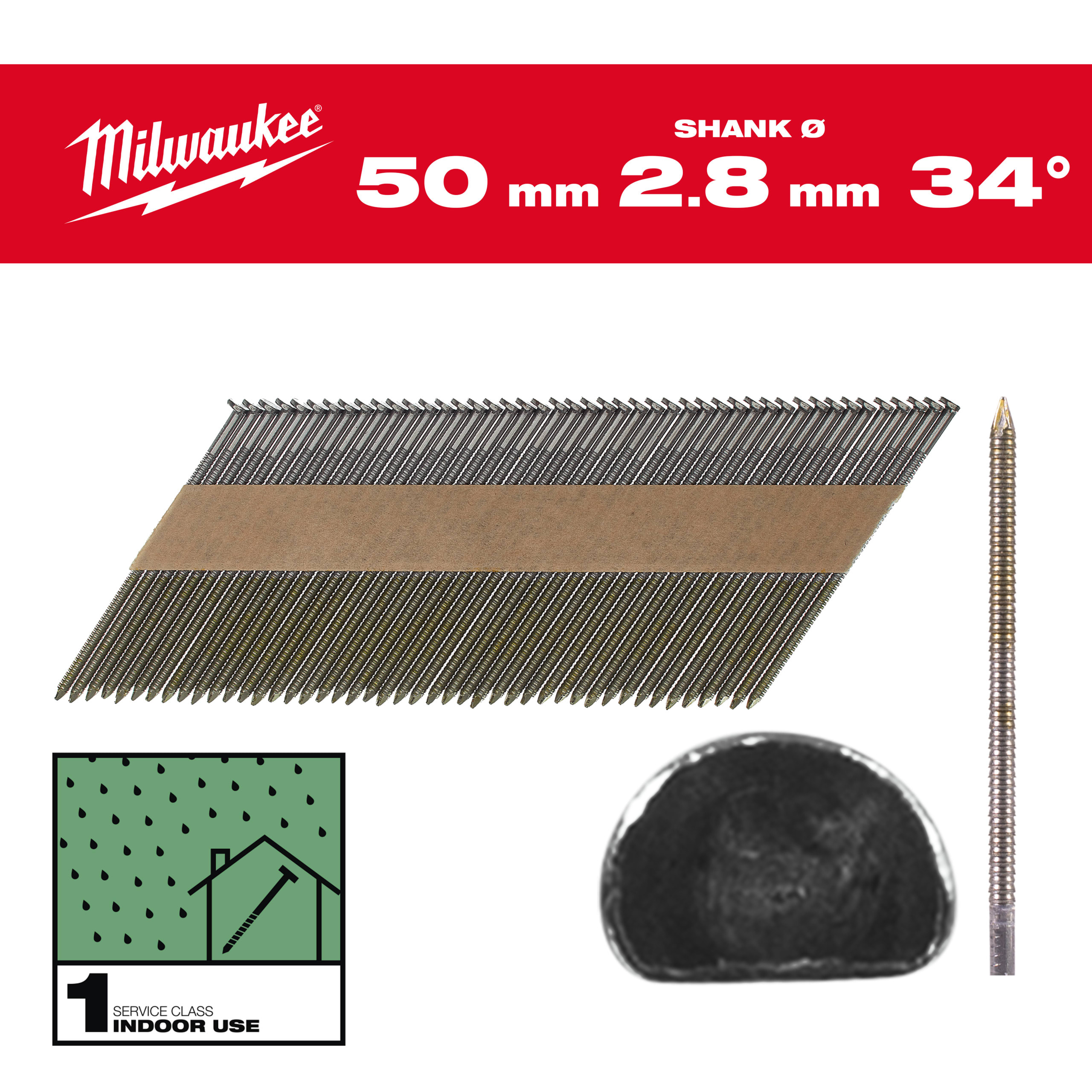 MILWAUKEE - CHIODI D 3474X2850MMSSBSC1 2200PZ