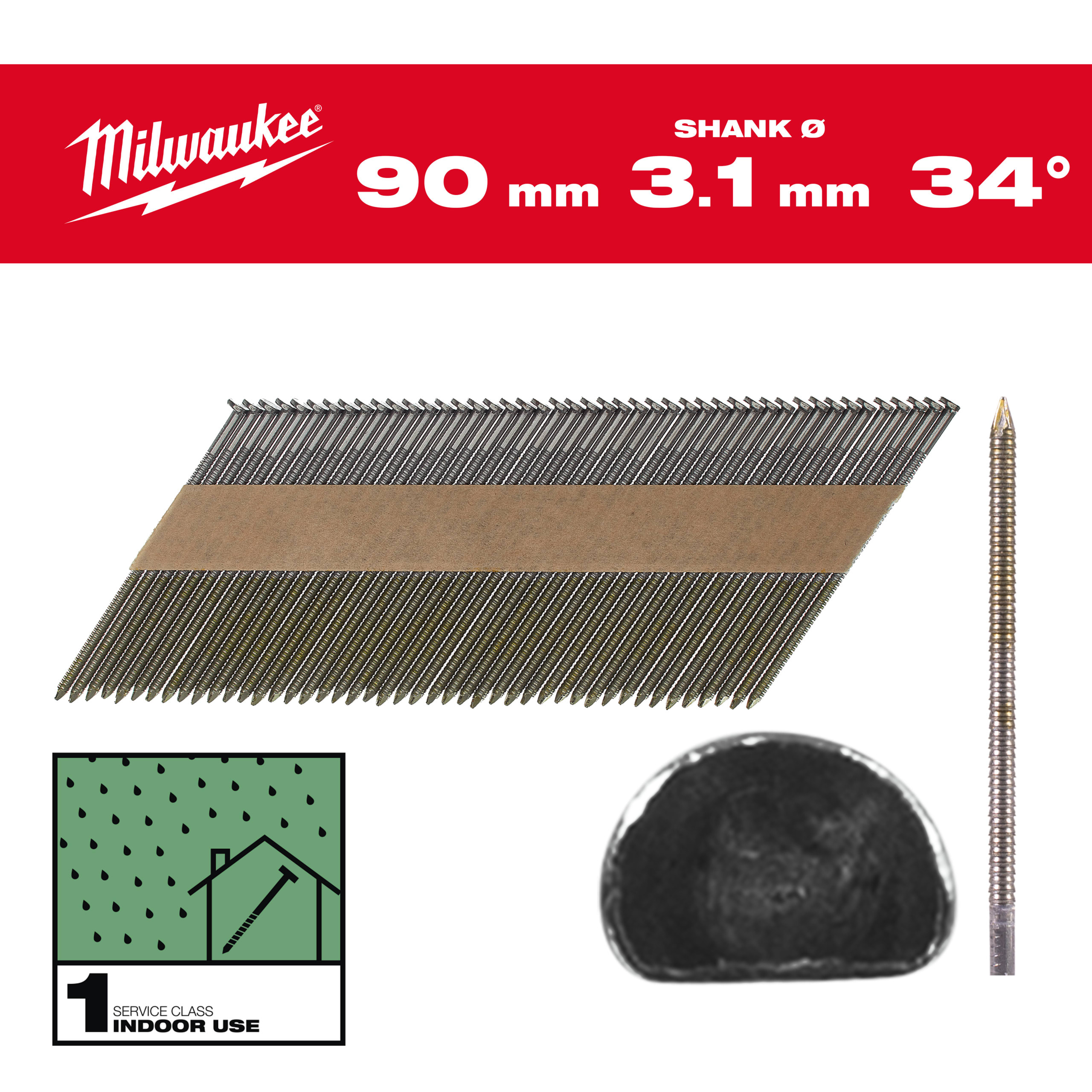 MILWAUKEE - CHIODI D 3474X2890MMRSBSC1 2200PZ