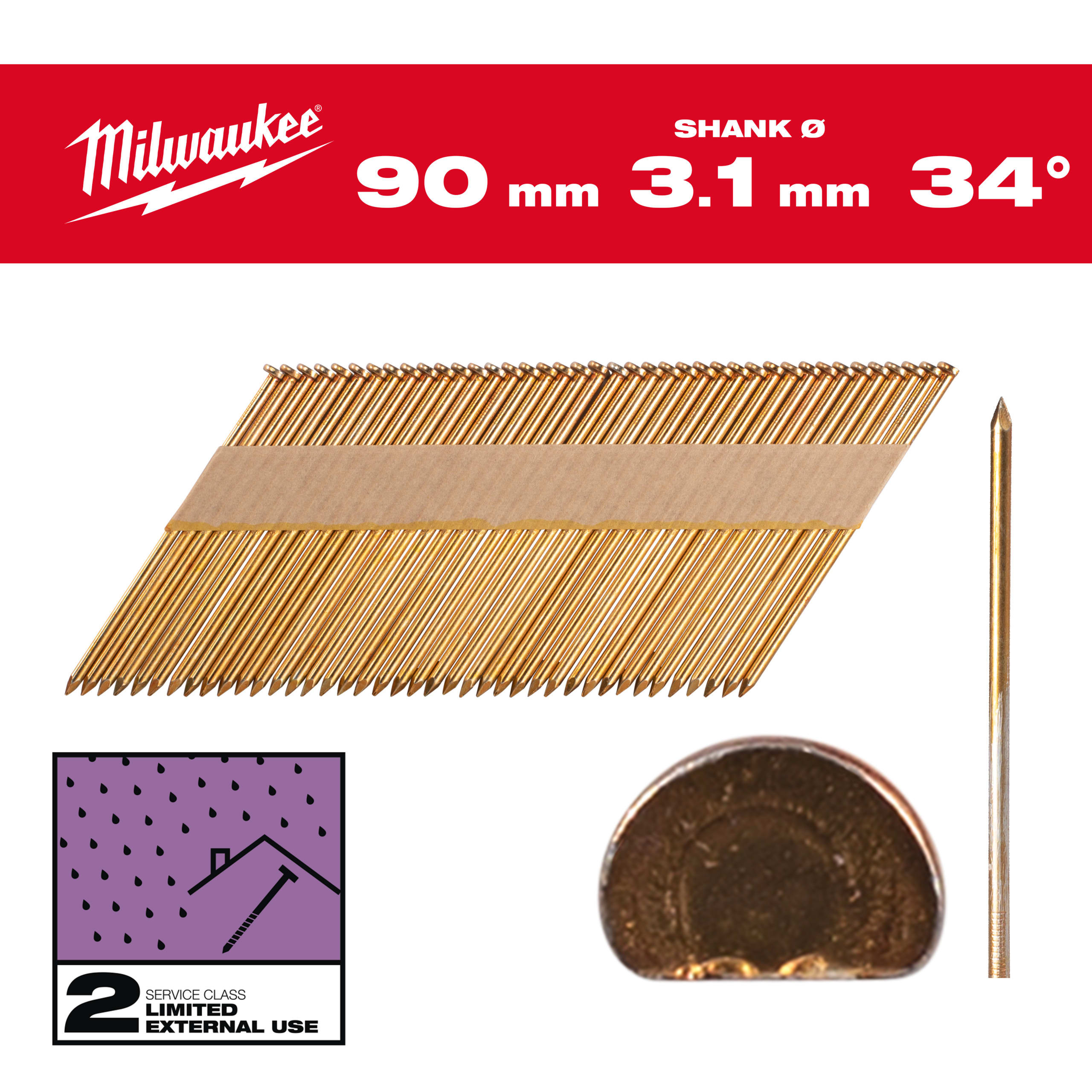 MILWAUKEE - CHIODI D 3474X2890MMSSGSC2 2200PZ
