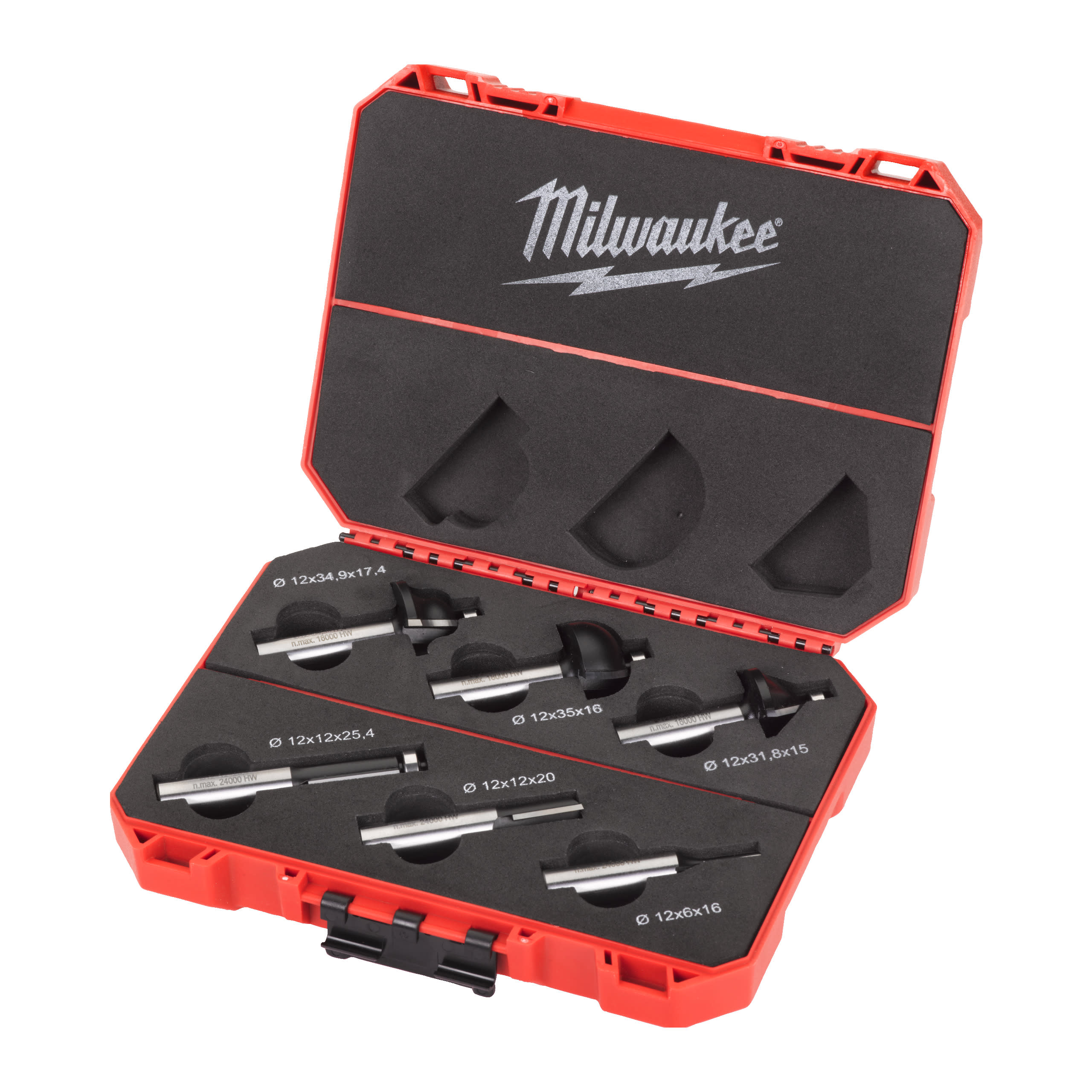 MILWAUKEE - SET FRESE 6 PZ GAMBO 12 MM