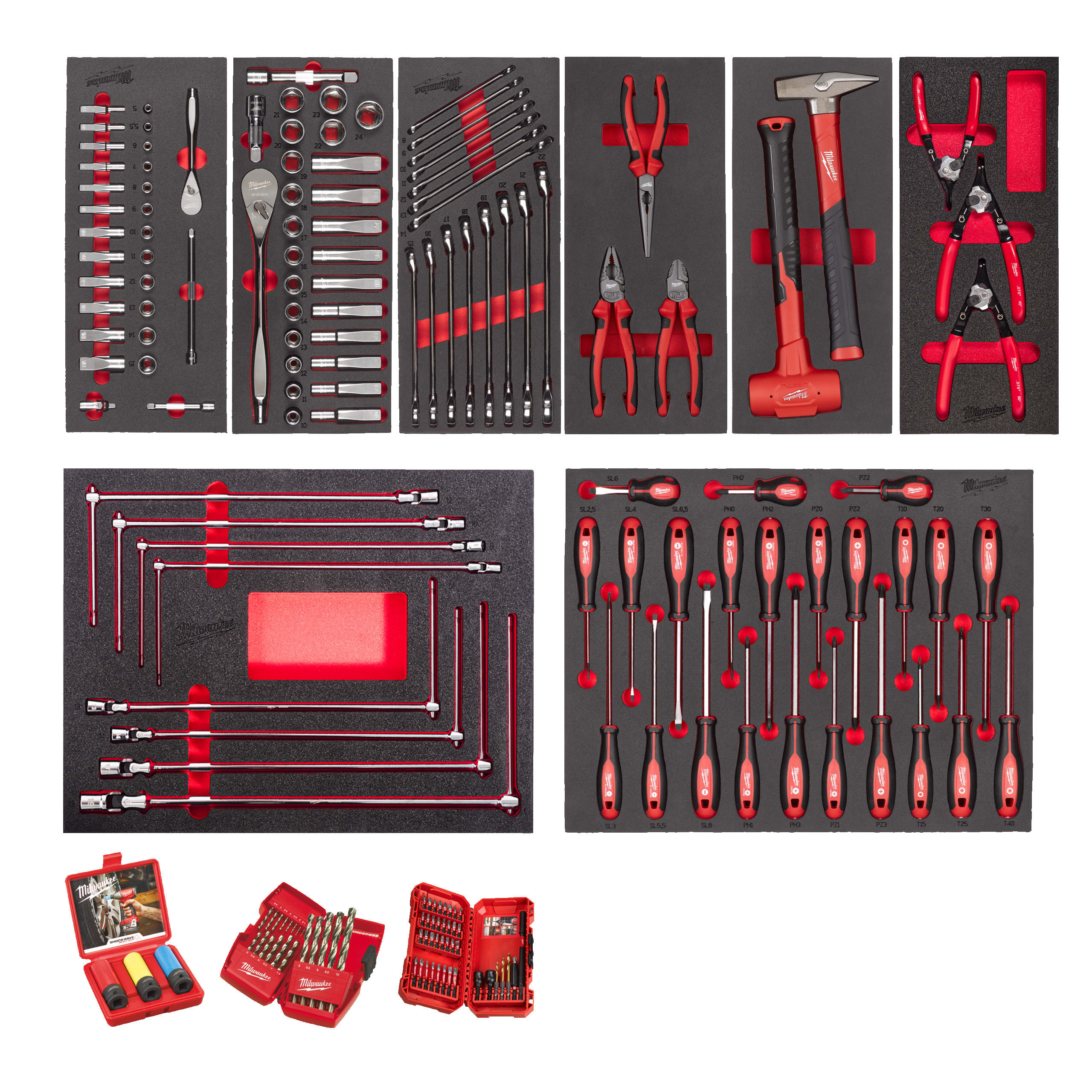 MILWAUKEE - ASSORTIM AUTOMOTIVE IN TERMOFORM-172 PZ