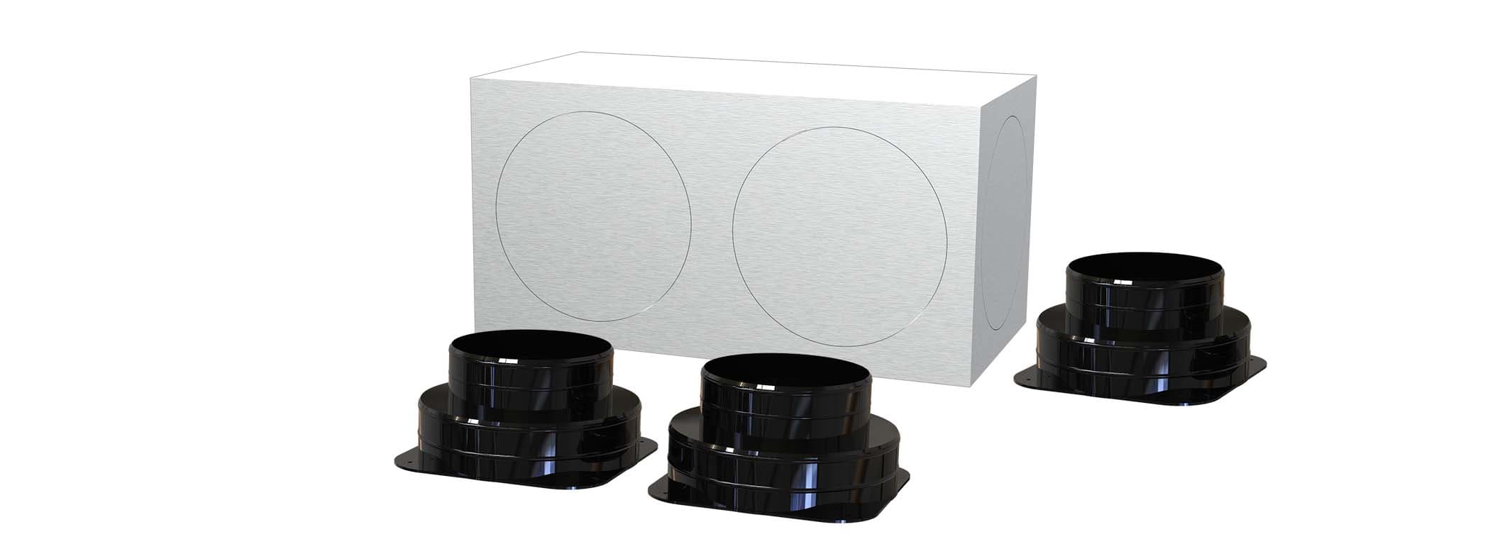 TECNOSYSTEMI - KIT SVELTO 3 ZONE D150 PLENUM IN LAMIER 11166053