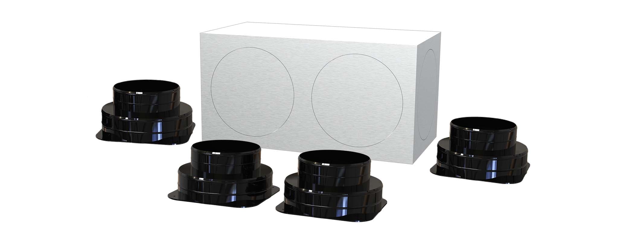 TECNOSYSTEMI - KIT SVELTO 4 ZONE D150  PLENUM IN LAMIER 11166054