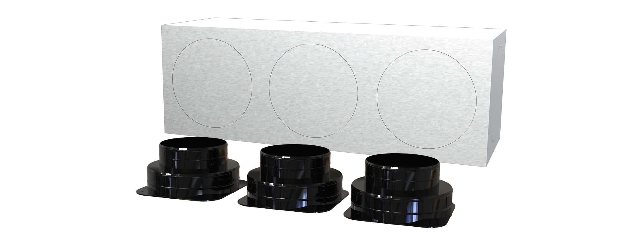 TECNOSYSTEMI - KIT SVELTO 3 ZONE D150 PLENUM IN LAMIER 11166063