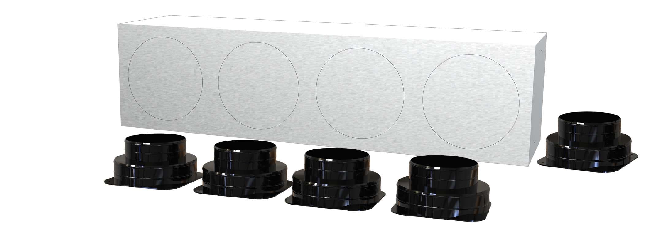 TECNOSYSTEMI - KIT SVELTO 5 ZONE150 PLENUM IN LAMIERA