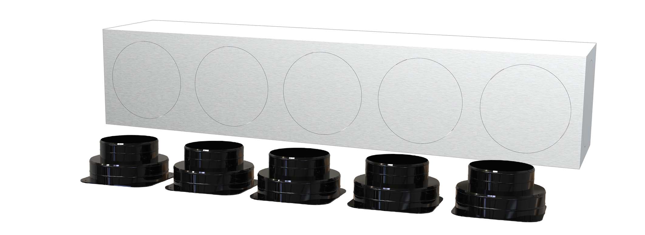 TECNOSYSTEMI - KIT SVELTO 5 ZONE D150 PLENUM IN LAMIER 11166985