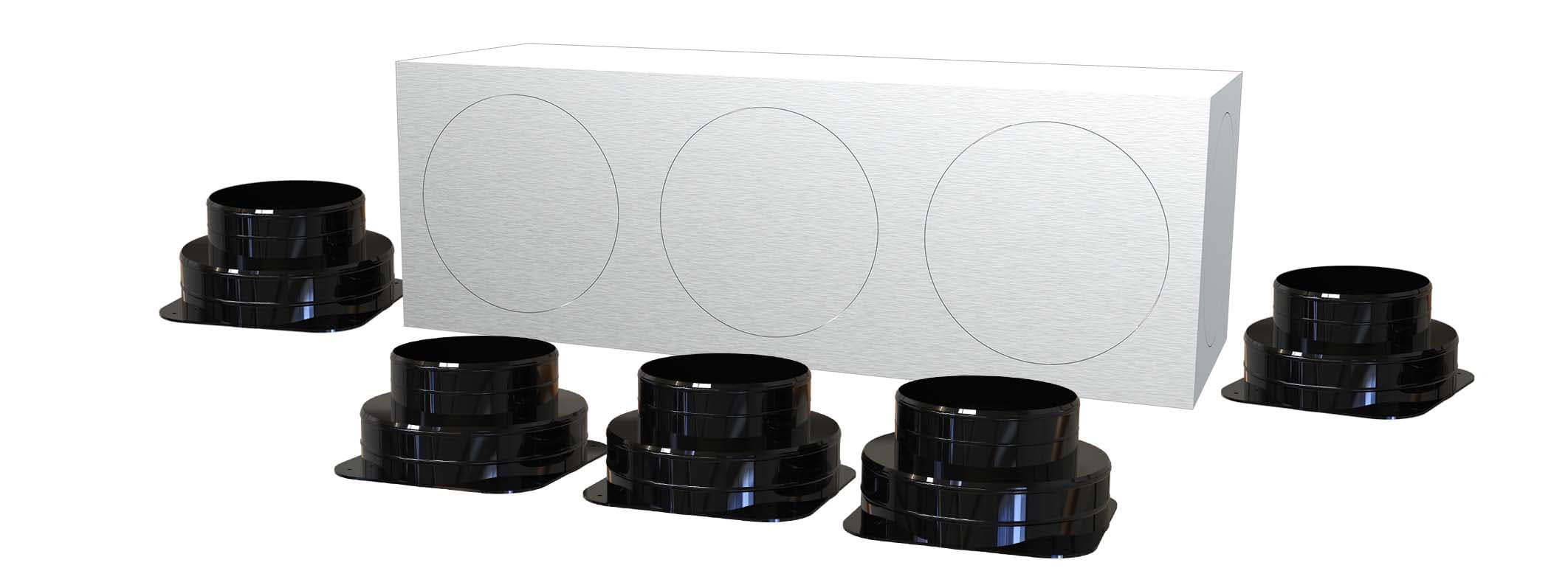 TECNOSYSTEMI - KIT SVELTO 5 ZONE150 PLENUM IN LAMIERA