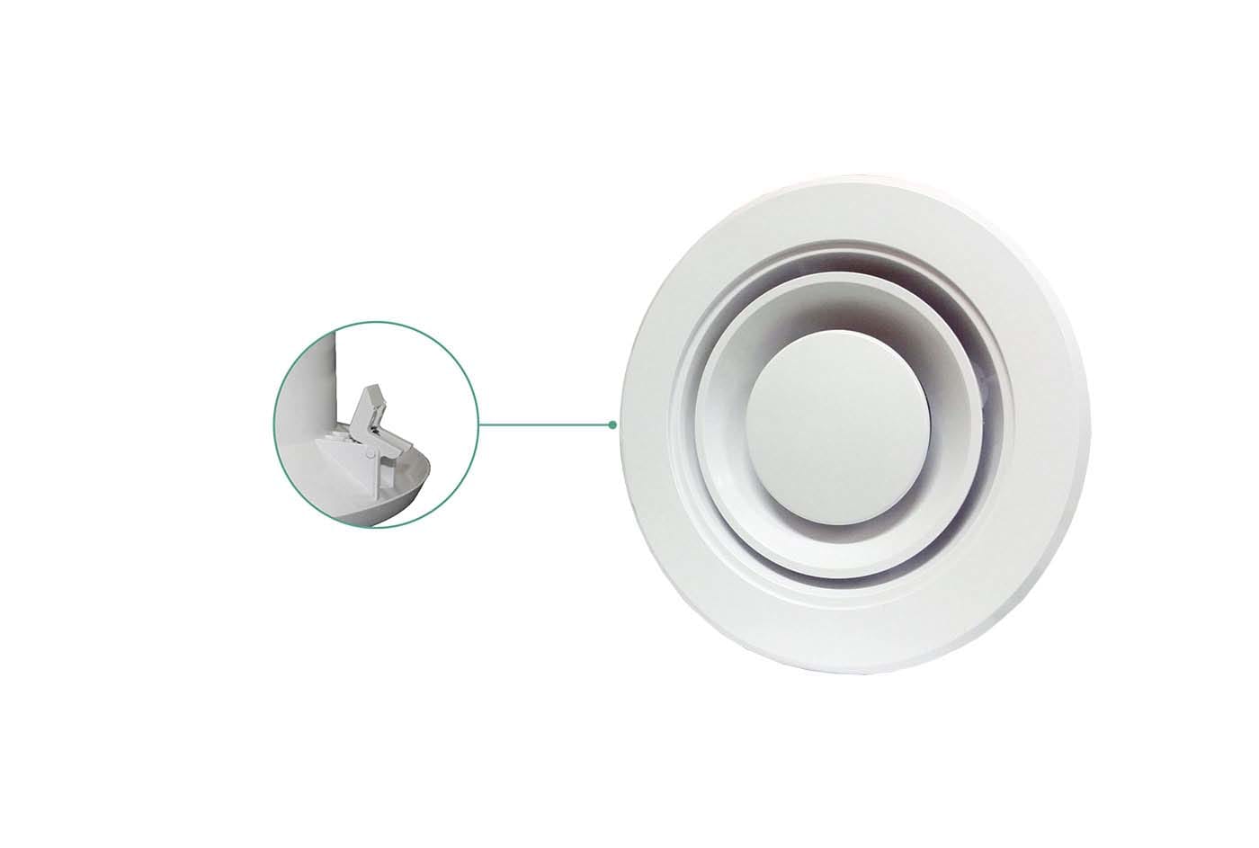 TECNOSYSTEMI - DIFFUSORE CIRCOLARE MULTICONO IN ABS BIA
