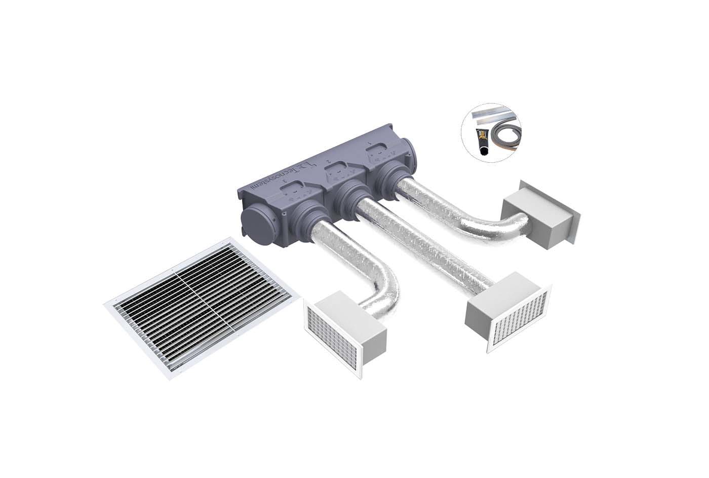 TECNOSYSTEMI - KIT SVELTO UNIVERSAL 3 ZONE CON PLENUM I PWD300190