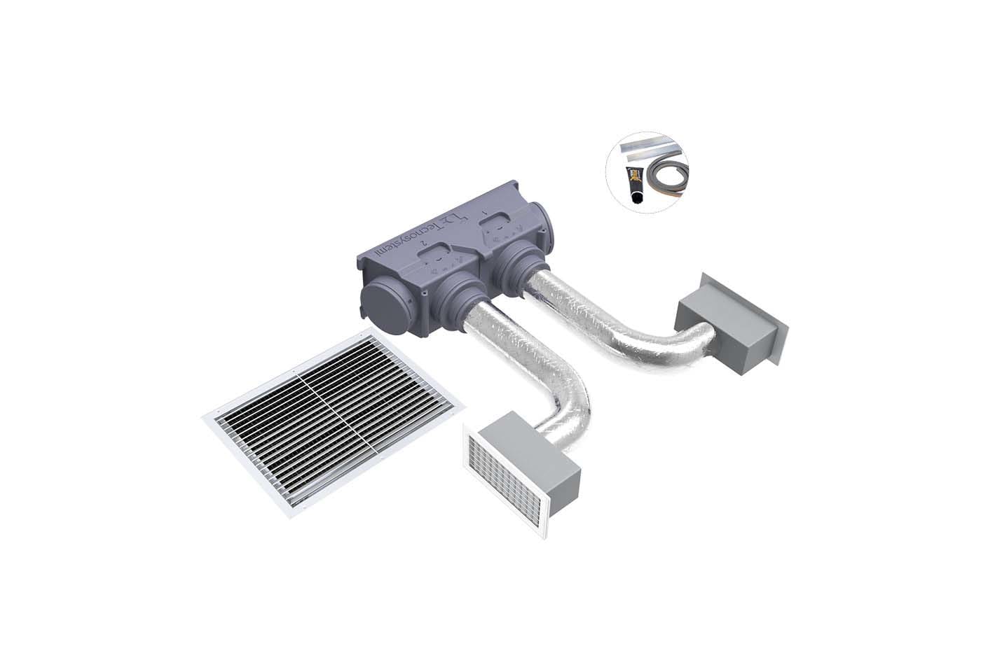 TECNOSYSTEMI - KIT SVELTO UNIVERSAL 2 ZONE CON PLENUM I PWD300193