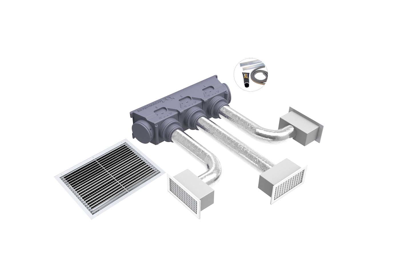 TECNOSYSTEMI - KIT SVELTO UNIVERSAL 3 ZONE CON PLENUM I