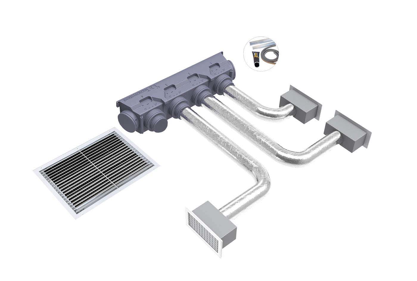 TECNOSYSTEMI - KIT SVELTO UNIVERSAL 3 ZONE CON PLENUM I