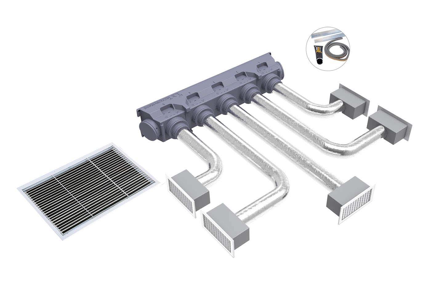TECNOSYSTEMI - KIT SVELTO UNIVERSAL 5 ZONE CON PLENUM I