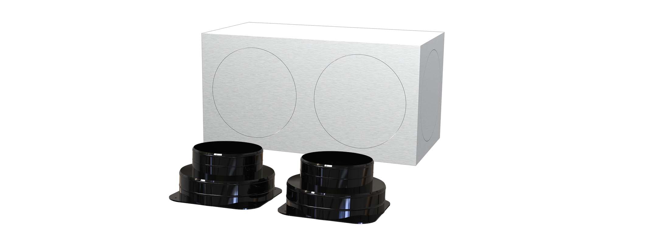 TECNOSYSTEMI - KIT SVELTO 2 ZONE200 PLENUM IN LAMIERA