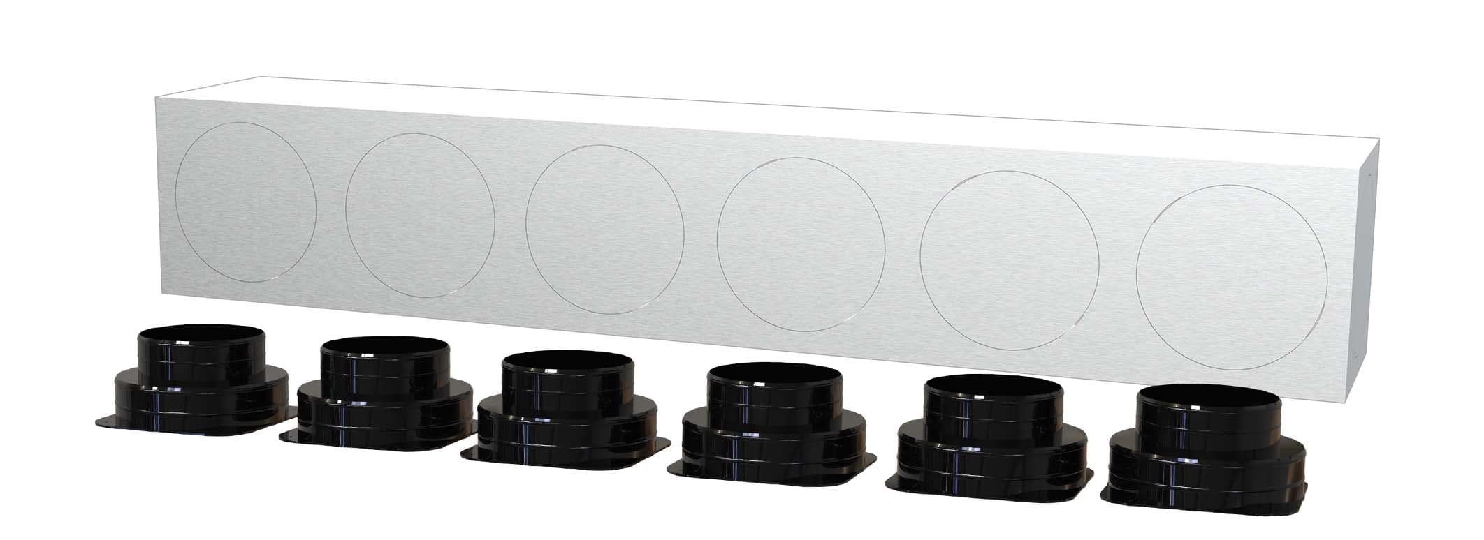 TECNOSYSTEMI - KIT SVELTO 6 ZONE D150  PLENUM IN LAMIER PWD300887