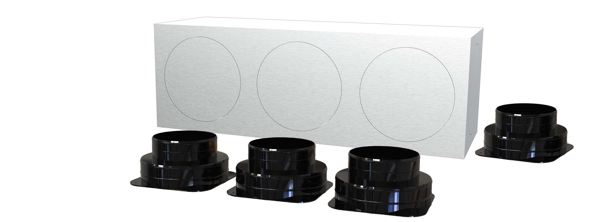 TECNOSYSTEMI - KIT SVELTO 4 ZONE D150 PLENUM IN LAMIER PWD300895