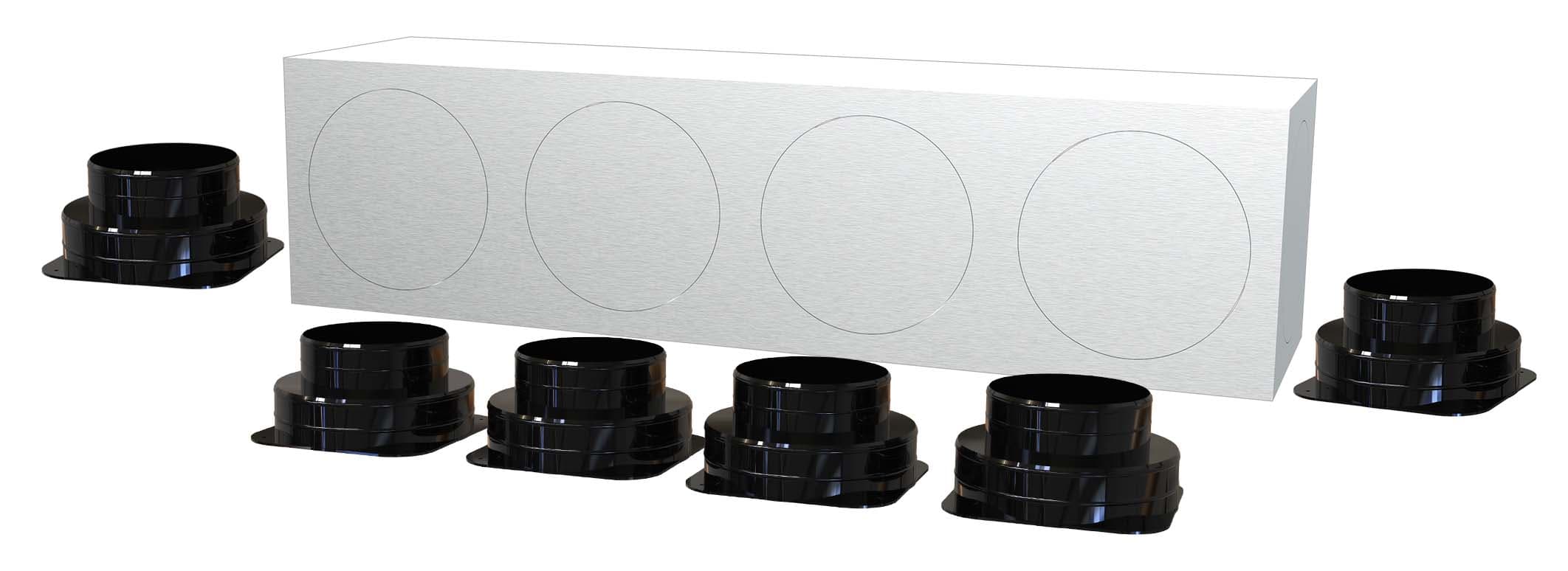 TECNOSYSTEMI - KIT SVELTO 6 ZONE D150 PLENUM IN LAMIER PWD300912