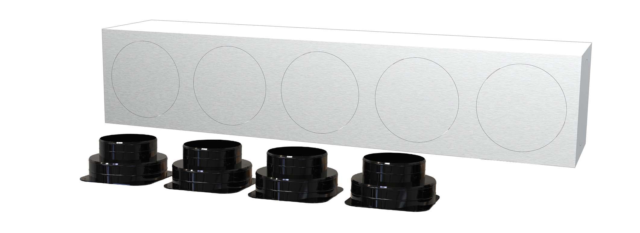 TECNOSYSTEMI - KIT SVELTO 4 ZONE D200 LAMIERA  BOCCHETT PWD301738