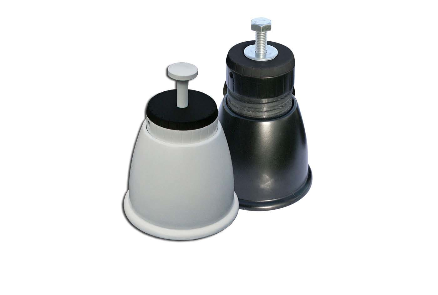 TECNOSYSTEMI - PIEDINO A PAVIMENTO BLACK REGOLABILE 'GE