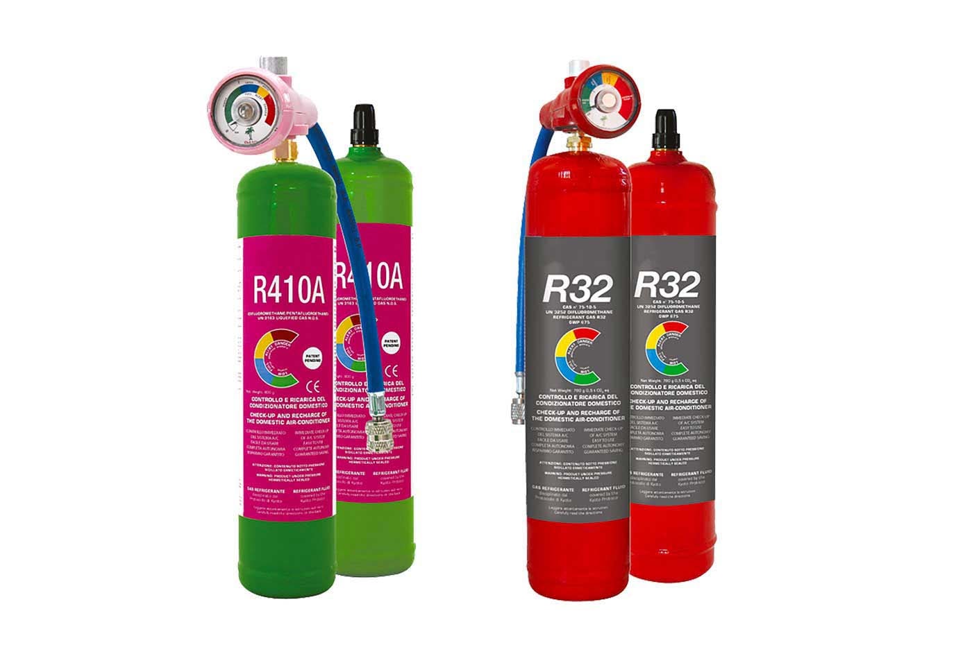 TECNOSYSTEMI - BOMBOLA 1 LT - 800 GR R410A CON MANOMETR