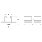 TEKNOMEGA - SPEZZONE PROFILO ALU BASE LARGA 400mm +EPDM