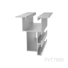 TEKNOMEGA - Spezzone profilo alluminio doppio appoggio 120mm. FVT7500