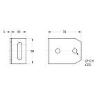TEKNOMEGA - STAFFA MTT PER PROFILO ORIZZONTALE FVT7519