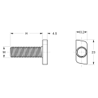 TEKNOMEGA - Vite testa martello M10 inox lunghezza 25mm.