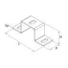 TEKNOMEGA - Staffa inox per bulloni M12 a forma di omega x barra filettata M1.