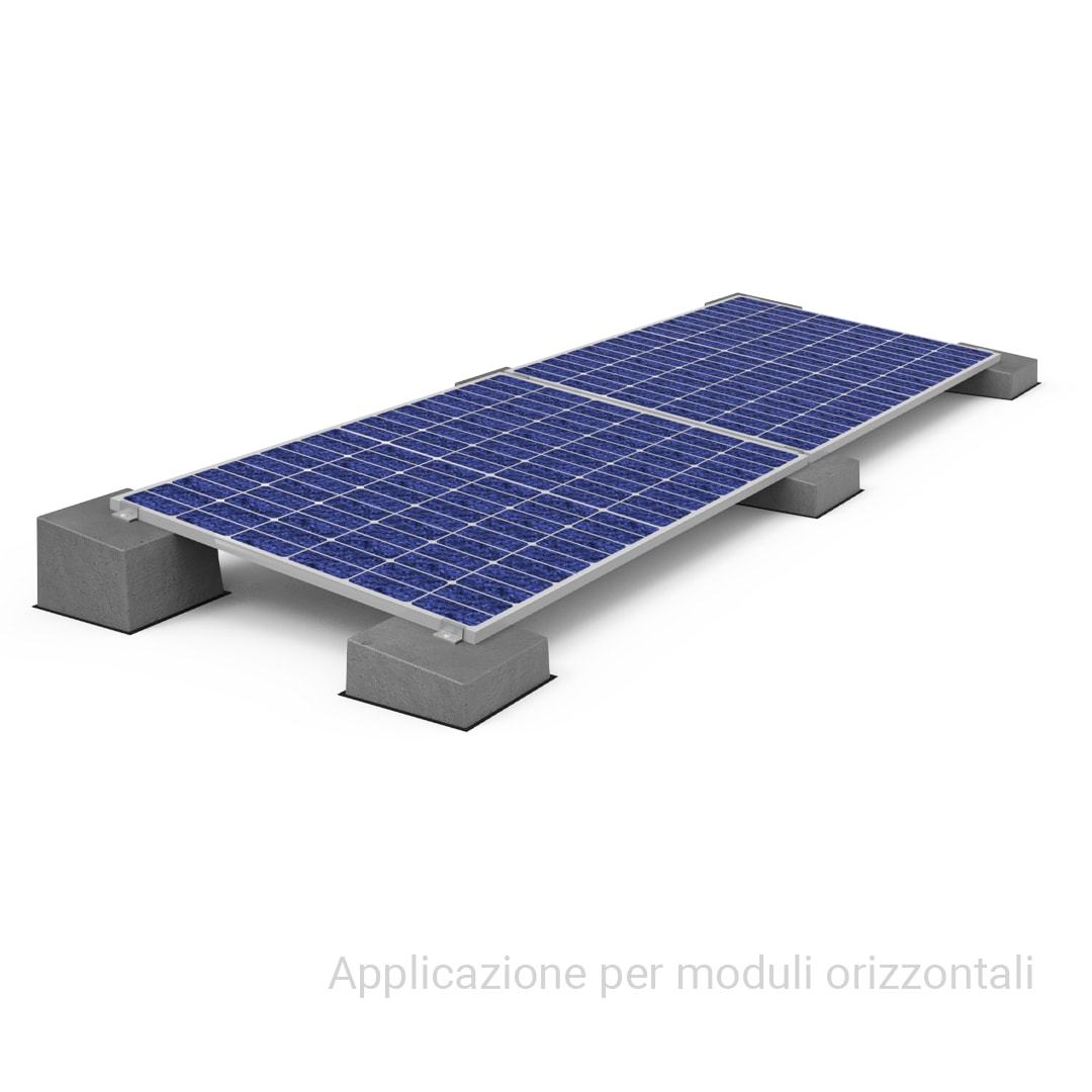 TEKNOMEGA - Zavorra cemento 52kg posteriore tilt 6 M8 con inserto. FVT9461