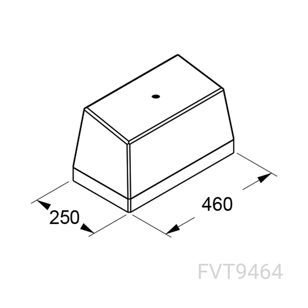 TEKNOMEGA - Zavorra cemento 62kg posteriore tilt 10 M8. FVT9464
