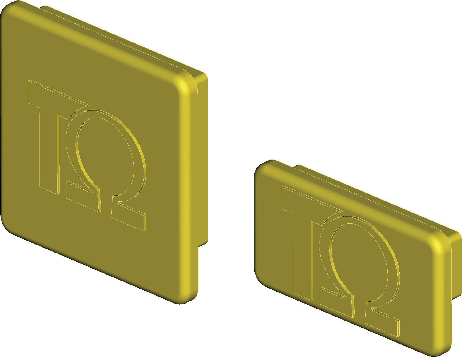 TEKNOMEGA - Tappo chiusura plastica per profili PRF 41x21. BUL1020