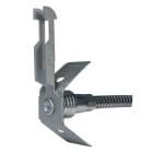 TEKNOMEGA - Gancio ad ancora per lamiera con molla per pendino d.6mm Gancio hook per lamiera grecata x pendino d6.