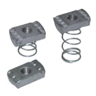 TEKNOMEGA - Dado M10 elettricamente zincato per struttura con molla lunga. DAP1050