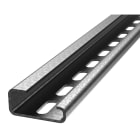 TEKNOMEGA - Profilo DIN asimmetrico preforato GUIDA G PASSIVATA FORATA 32X15 2M. DIN1025