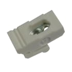 TEKNOMEGA - Clip per profilo asimmetrico in nylon PA66 x guida DIN asim. Fori M3-M5.