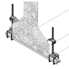 TEKNOMEGA - Kit universale per profilati staffa per trave in cemento 41x4.
