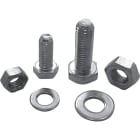 TEKNOMEGA - Vite testa esagonale M10x20 inox con dado e rondella.