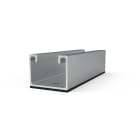 TEKNOMEGA - Spezzone profilo ALU ribassato new L=120mm - 2 fori con EPDM