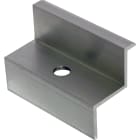 TEKNOMEGA - Staffa a Z in alluminio per moduli SP28mm e ganascia in alluminio per moduli SP28mm.