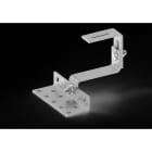 TEKNOMEGA - Staffa stampata tipo P inox regolabile per falda e legno.