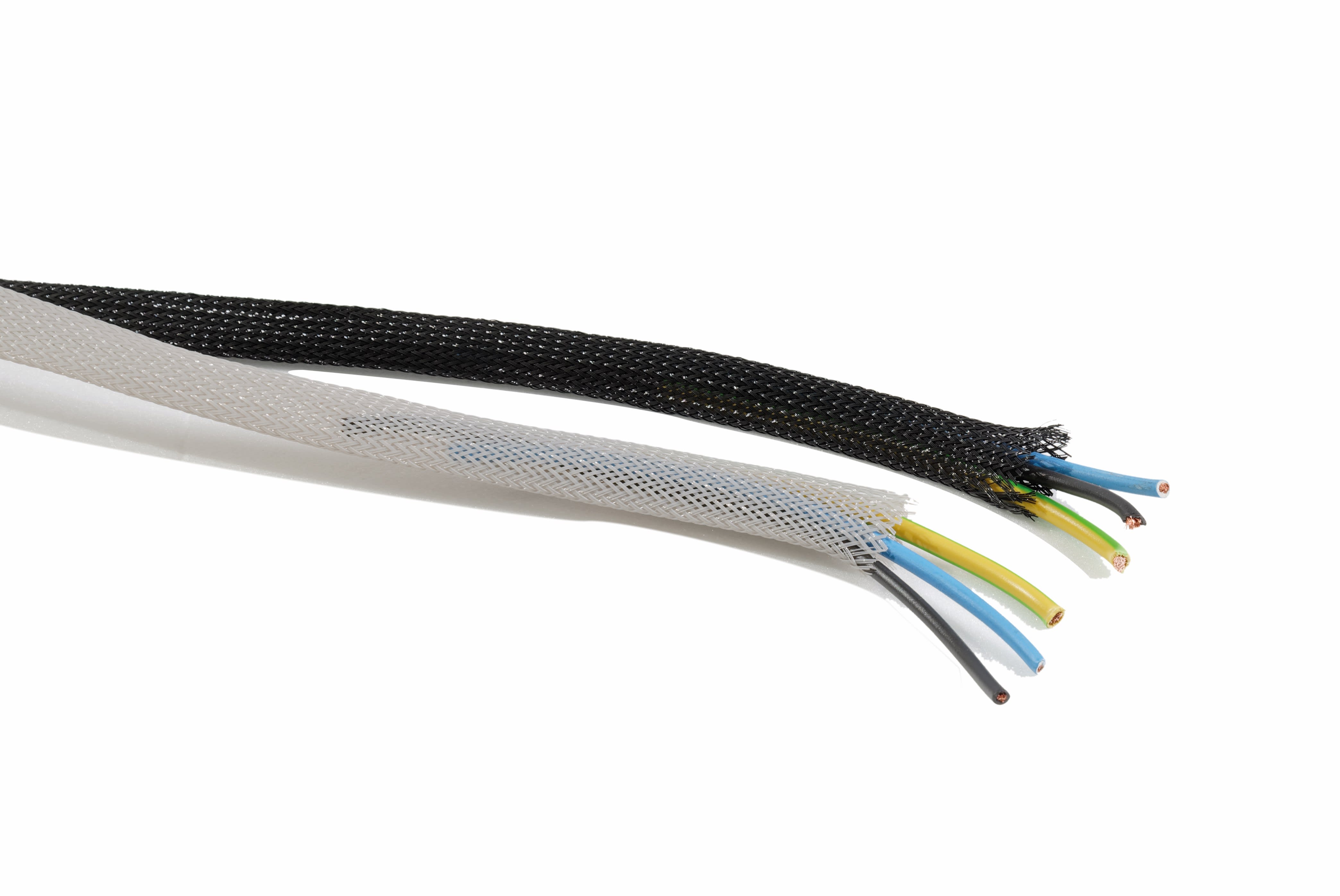 TEKNOMEGA - Guaina poliestere nera diametro 30 trecciata PET-V2 da 20 a 56. GPN2030