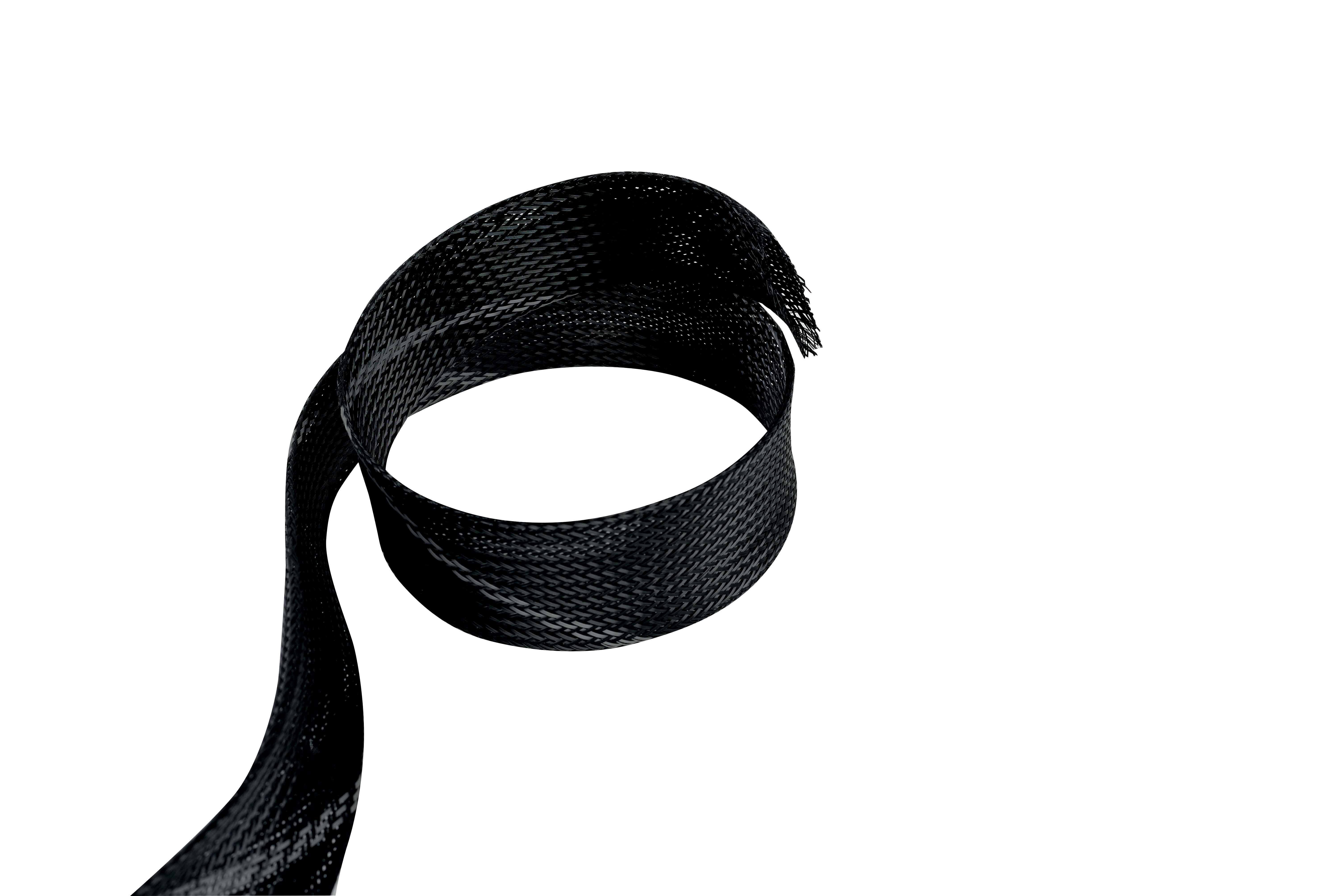 TEKNOMEGA - Guaina poliestere trecciata nera V zero d.35-75 GPV1035