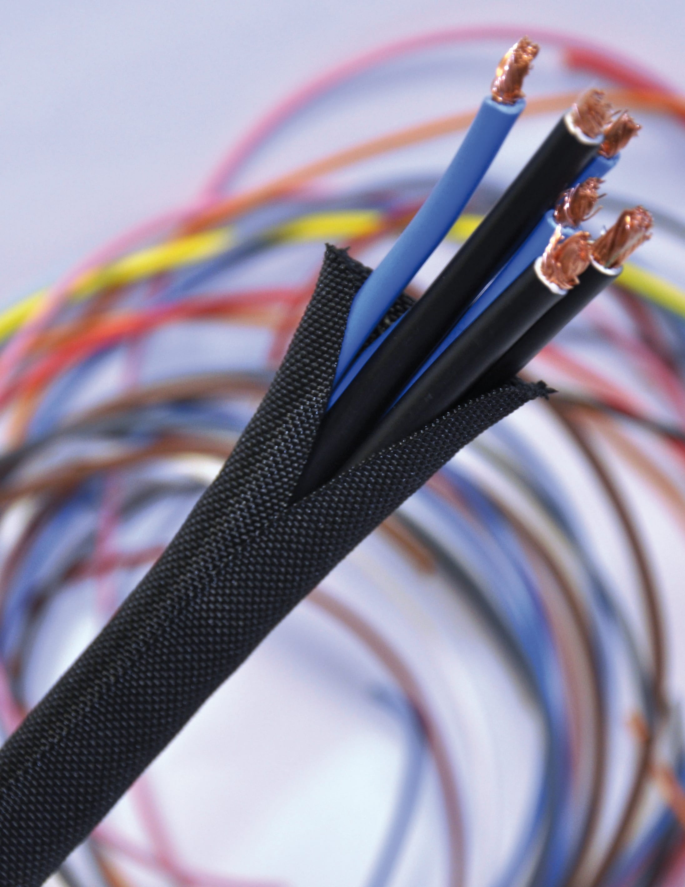 TEKNOMEGA - Guaina wrapflex nera diametro 19 trecciata self-closing pet-v0. GWF1010